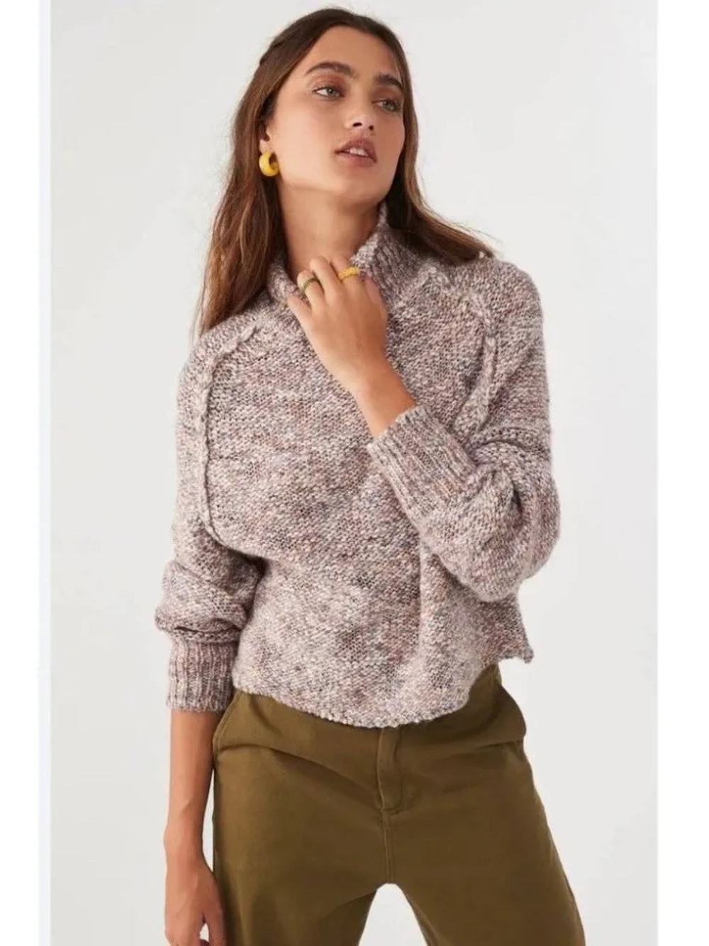 O’Neill Marled Knit Mock Neck Sweater